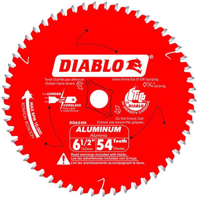 Diablo 6-1/2 in. D X 5/8 in. TiCo Hi-Density Carbide Circular Saw Blade 54 teeth