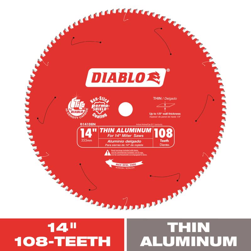 Diablo 14 in. D X 1 in. TiCo Hi-Density Carbide Circular Saw Blade 108 teeth