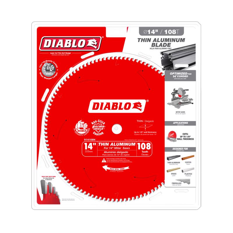 Diablo 14 in. D X 1 in. TiCo Hi-Density Carbide Circular Saw Blade 108 teeth