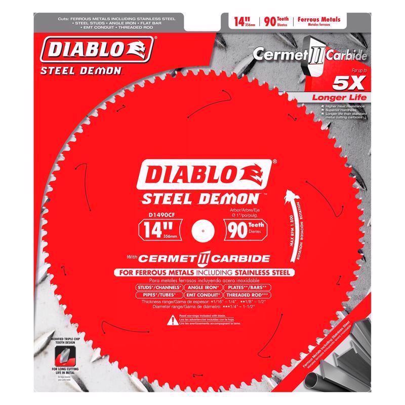 Diablo Steel Demon 14 in. D X 1 in. Cermet Cermet Metal Saw Blade 90 teeth
