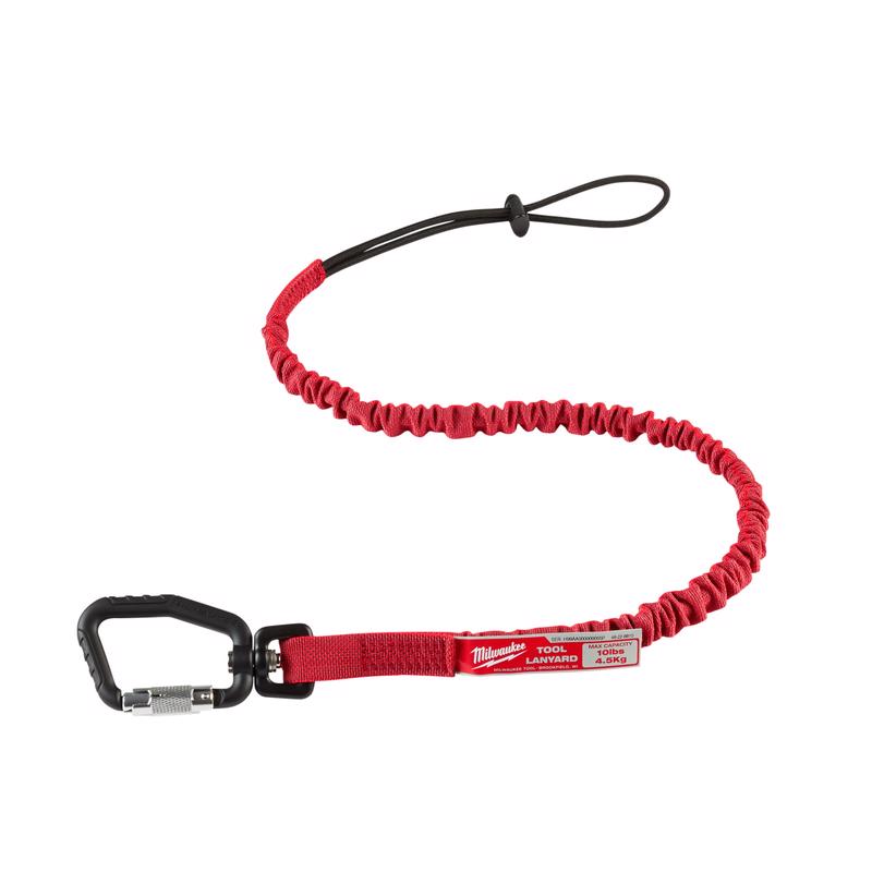 Milwaukee Nylon/Stainless Steel Red Locking Tool Lanyard