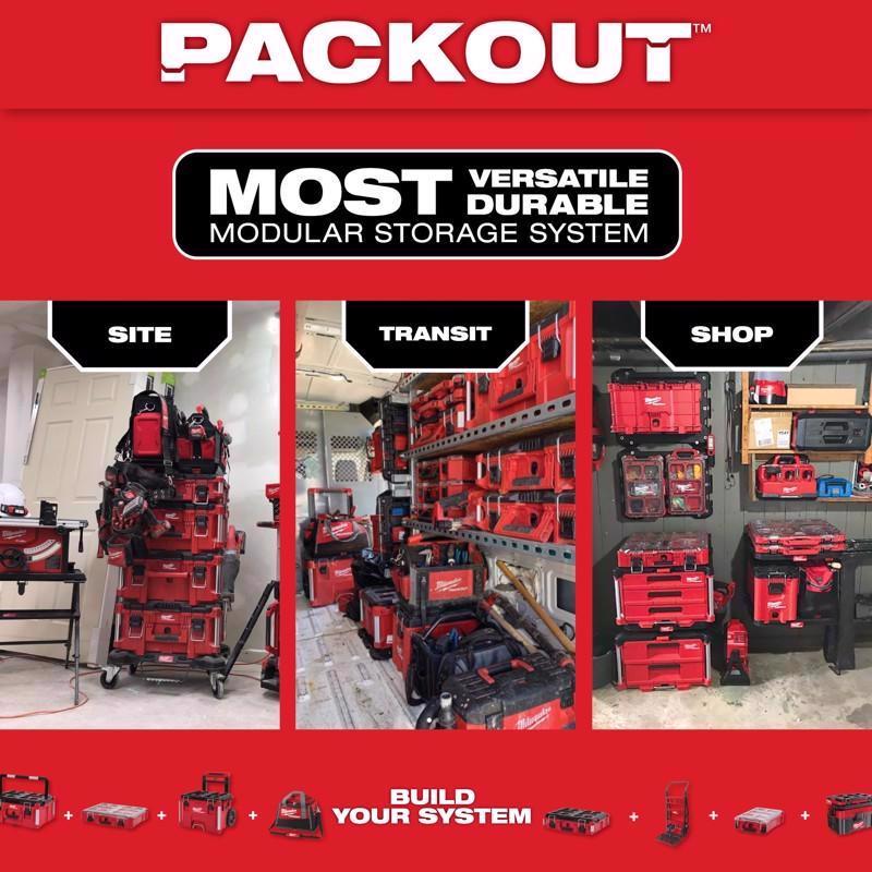 Milwaukee Packout Garage Organizer Mounting Plate Polypropylene Black