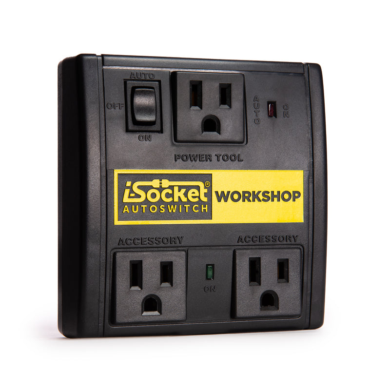 i-Socket Autoswitch Workshop Dust Control Switch Black