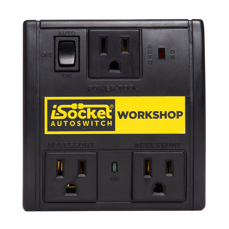 i-Socket Autoswitch Workshop Dust Control Switch Black