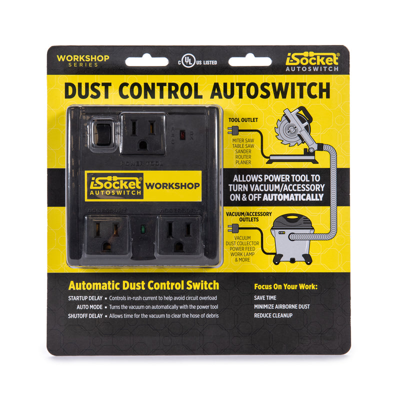 i-Socket Autoswitch Workshop Dust Control Switch Black