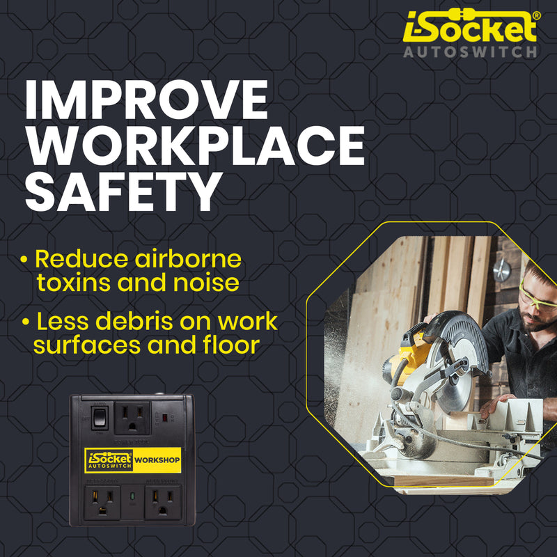 i-Socket Autoswitch Workshop Dust Control Switch Black