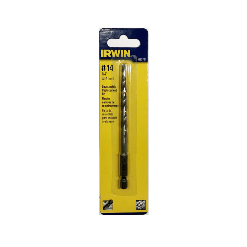Irwin #14 X 1/4 in. D High Speed Steel Countersink Replacement Bit