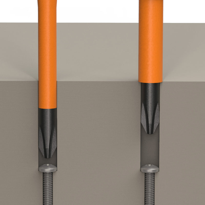 Klein Tools Phillips Bits: #2; Slotted Bits: 1/4" ; 2-in-1 Insulated Flip-Blade 8.2 in. 2 pc
