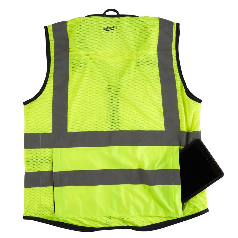 Milwaukee Class 2 with 15 Pockets Performance Safety Vest High Visibility Yellow XXL/XXXL