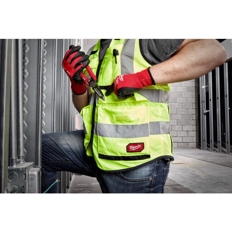 Milwaukee Class 2 with 15 Pockets Performance Safety Vest High Visibility Yellow XXL/XXXL