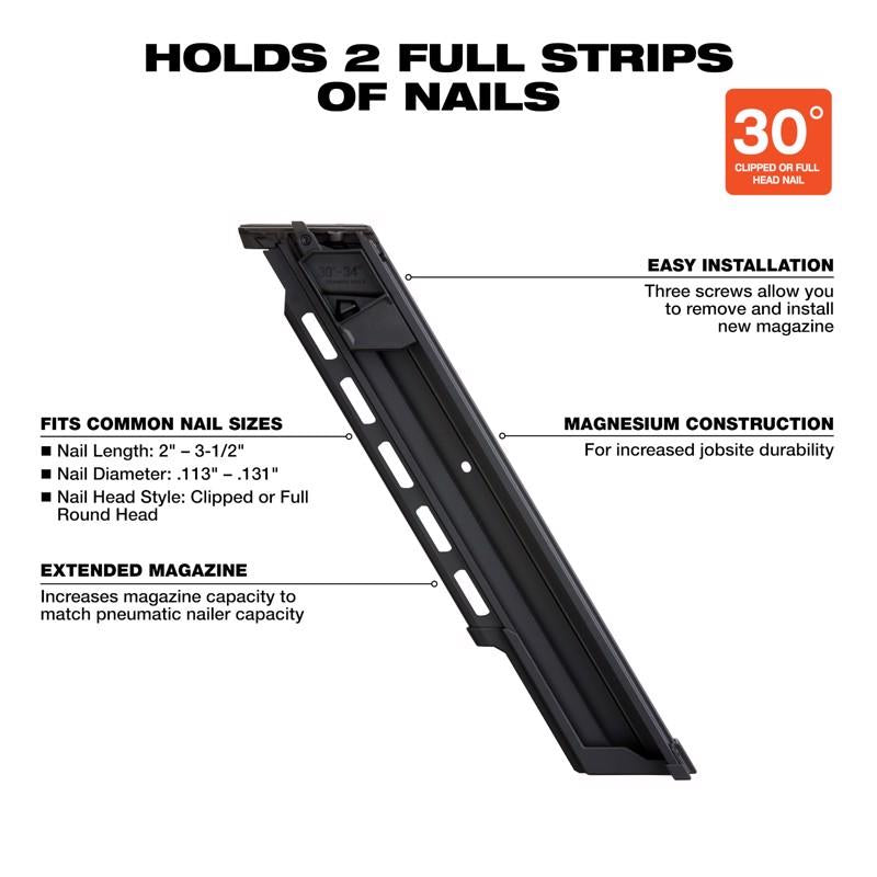 Milwaukee M18 FUEL 18 Volt Brushless 30 deg Extended Capacity Magazine