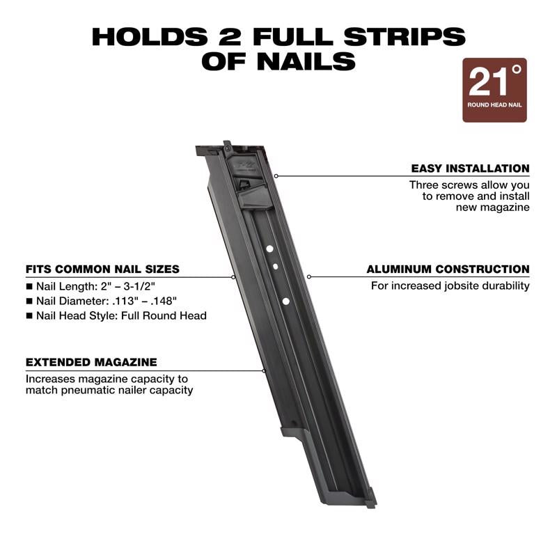 Milwaukee M18 FUEL 21 deg Extended Capacity Magazine
