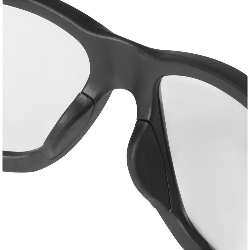 Milwaukee Anti-Fog Performance Safety Glasses Clear Lens Black/Red Frame