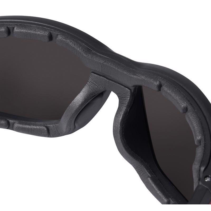 Milwaukee Anti-Fog Polarized Performance Safety Glasses with Gasket Tinted Lens Black/Red Frame