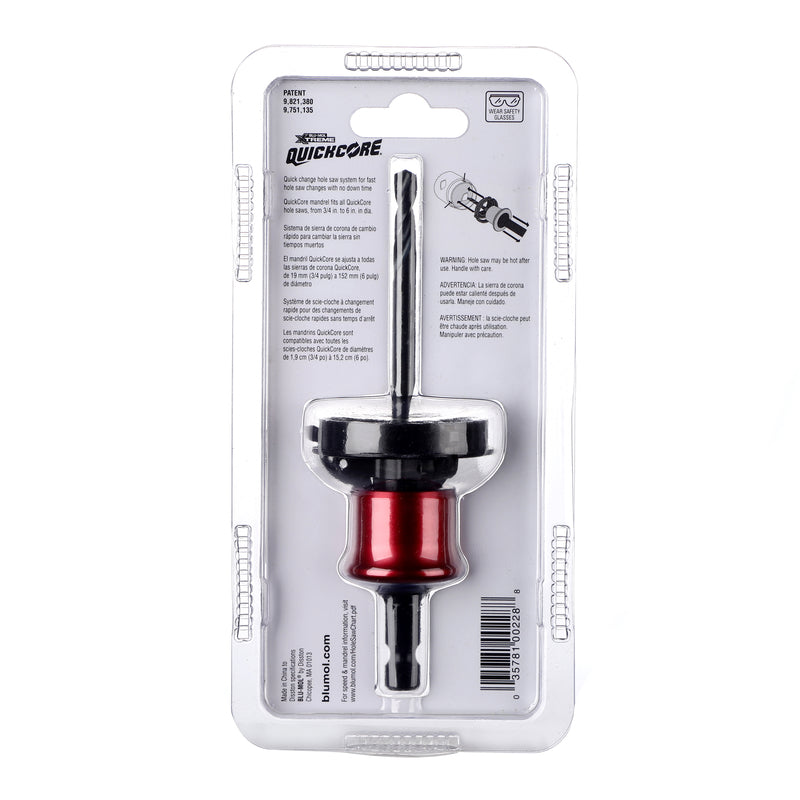 Blu-Mol Xtreme QuickCore 3/8 in. Quick Change Arbor Assembly