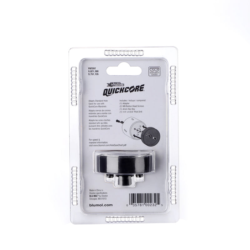 Blu-Mol Xtreme QuickCore Bi-Metal Hole Saw Adaptor
