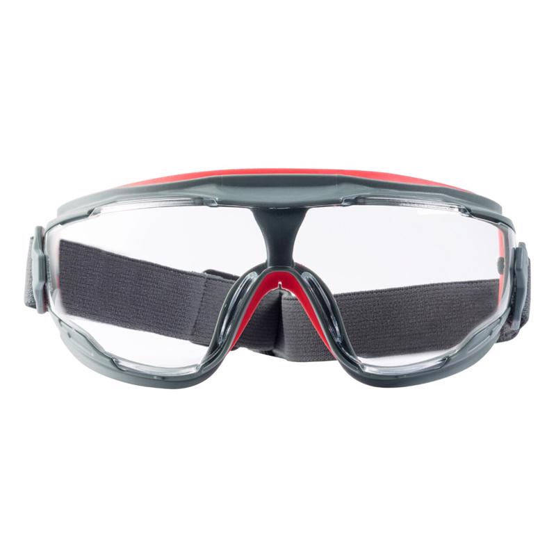 3M Scotchgard Anti-Fog Modern/Sleek Safety Goggles Clear Lens Gray/Red Frame