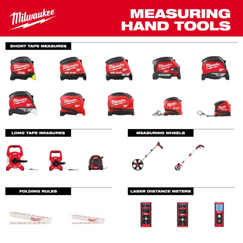 Milwaukee 30 ft. L X 1-1/8 in. W Compact Wide Blade Tape Measure