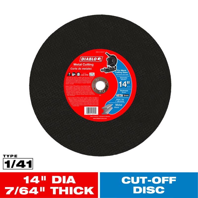 Diablo 14 in. D X 1 in. Metal Cut-Off Disc