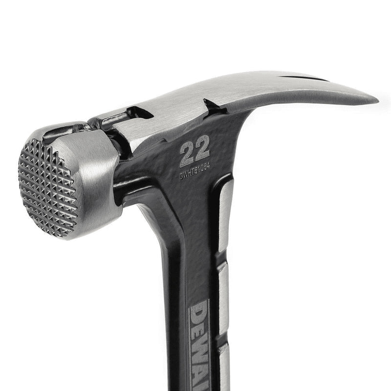 DeWalt 22 oz Checkered Face Claw Hammer 14 in. Steel Handle