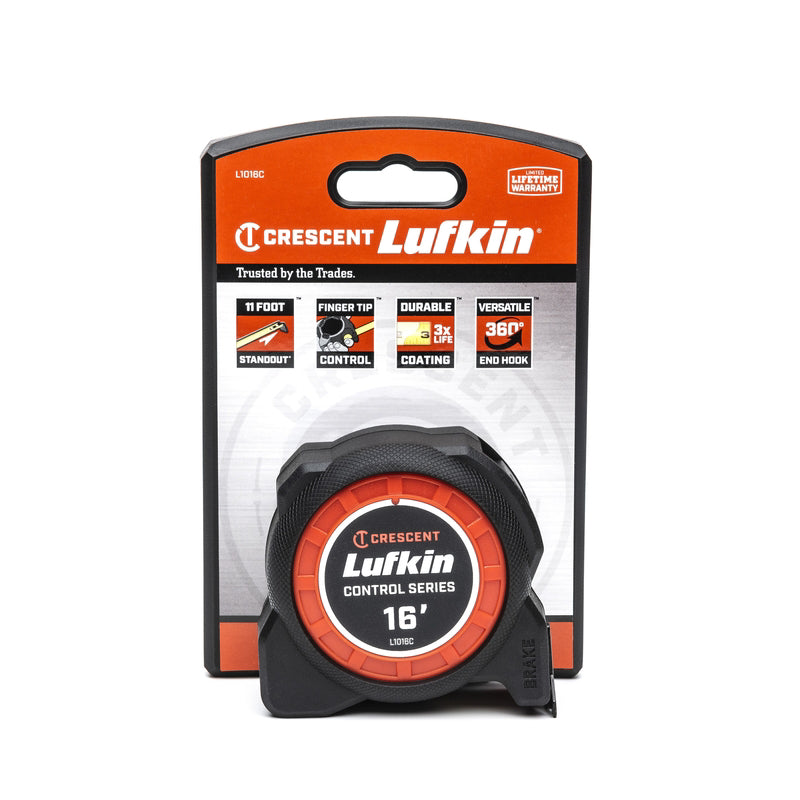 Crescent Lufkin 16 ft. L X 1-3/16 in. W Control Series Tape Measure
