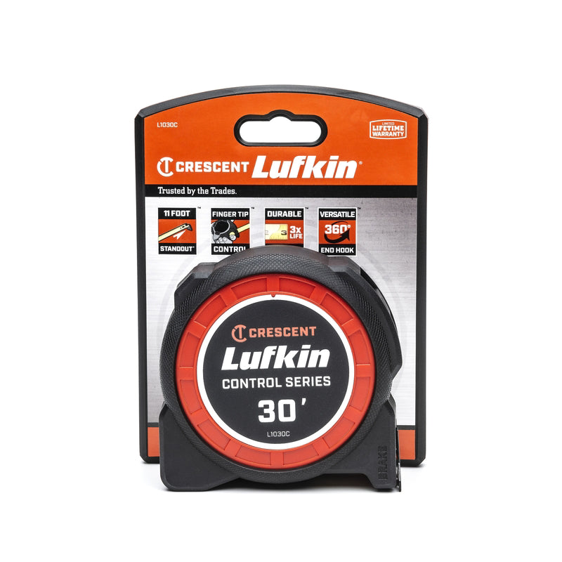 Crescent Lufkin 30 ft. L X 1-3/16 in. W Control Series Tape Measure