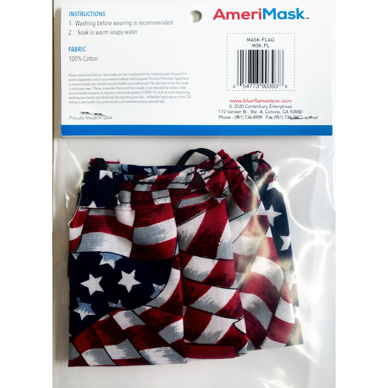 AmeriMask American Flag Face Mask Multicolored