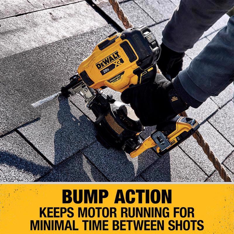 DeWalt 20V MAX Cordless 15 deg Coil Roofing Nailer Kit (Battery & Charger) 20 V