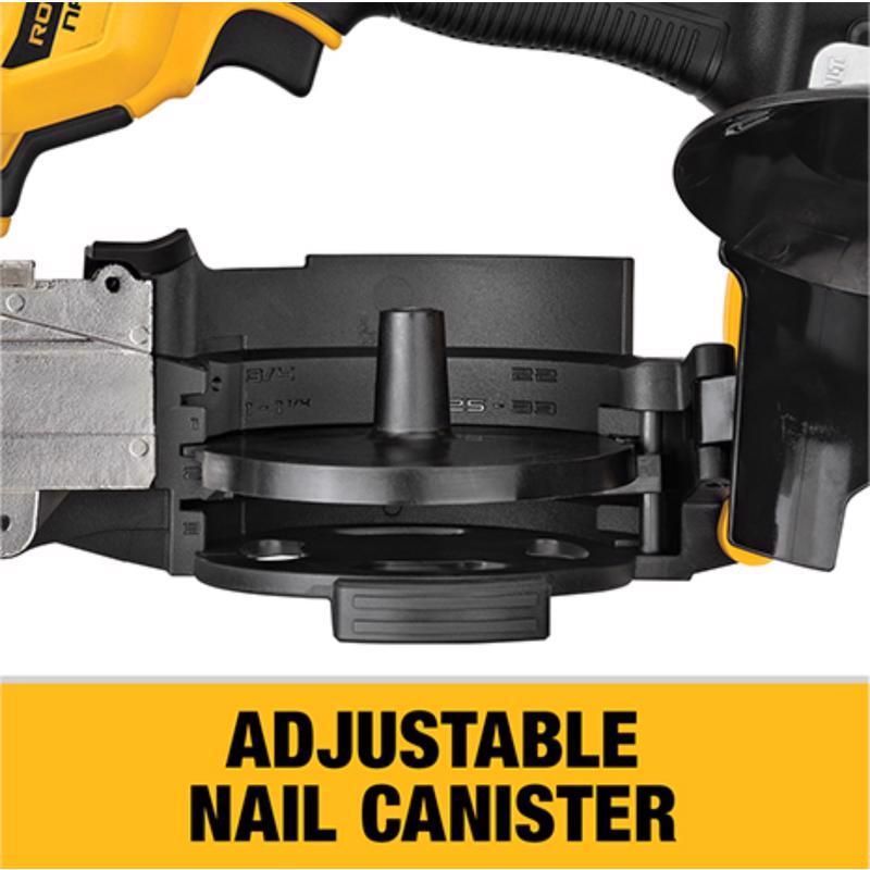 DeWalt 20V MAX Cordless 15 deg Coil Roofing Nailer Kit (Battery & Charger) 20 V