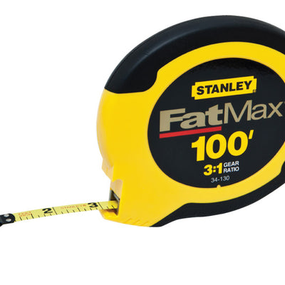 Stanley FatMax 100 ft. L X 0.38 in. W Compact Wide Blade Long Tape Measure