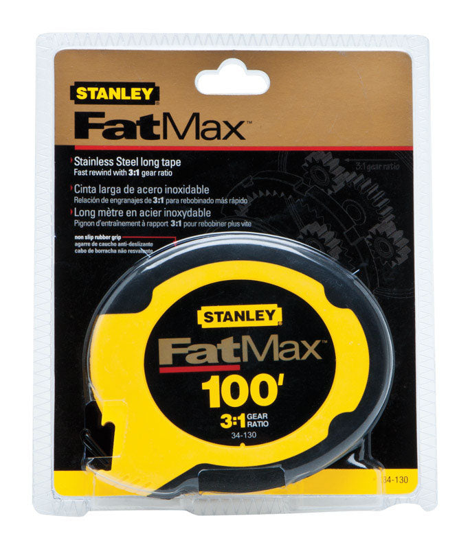 Stanley FatMax 100 ft. L X 0.38 in. W Compact Wide Blade Long Tape Measure