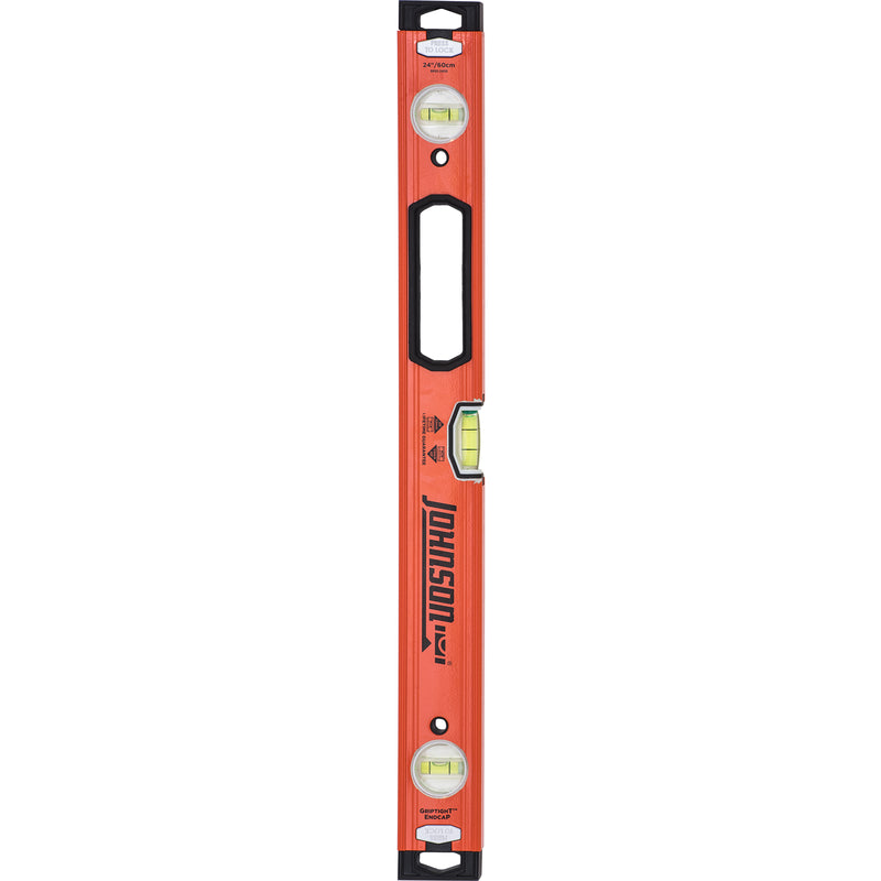 Johnson 24 in. Aluminum Heavy Duty Box Level 3 vial