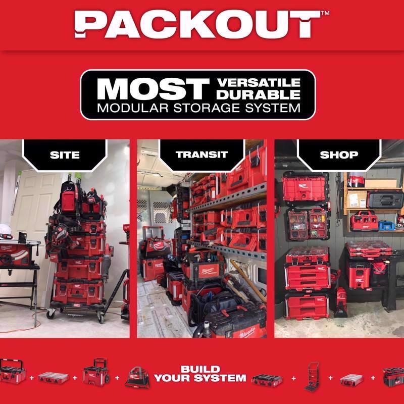 Milwaukee Packout 22 in. Modular 3-Drawer Tool Box Black/Red