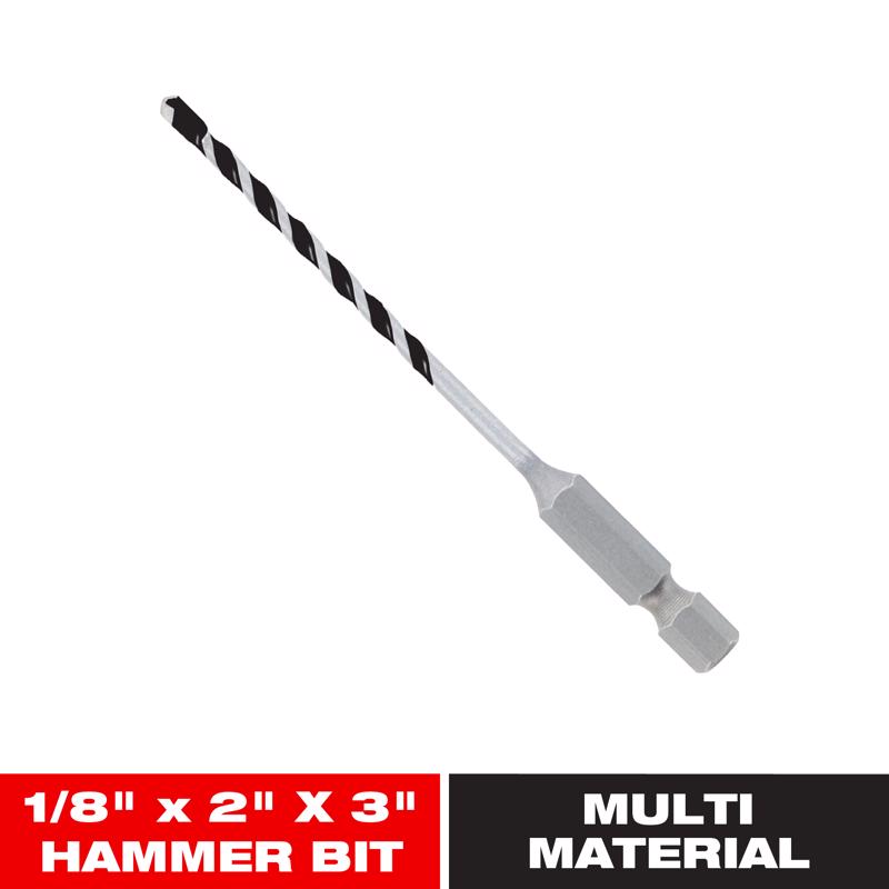 Diablo 1/8 in. X 3 in. L Multi-Material Carbide Tipped Hammer Drill Bit Hex Shank