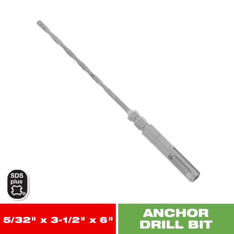 Diablo 5/32 in. X 6 in. L Carbide Concrete Anchor Hammer Drill Bit SDS-Plus Shank