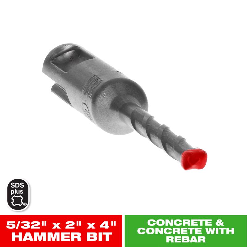 Diablo Rebar Demon 5/32 in. X 4 in. L Carbide Hammer Drill Bit SDS-Plus Shank