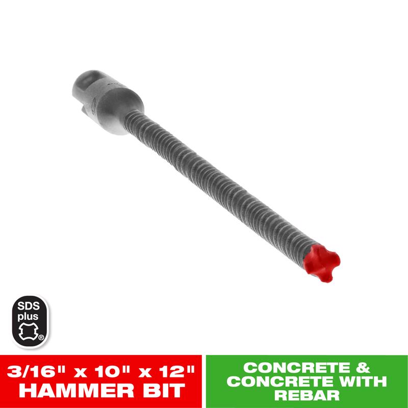 Diablo Rebar Demon 3/16 in. X 12 in. L Carbide Hammer Drill Bit SDS-Plus Shank