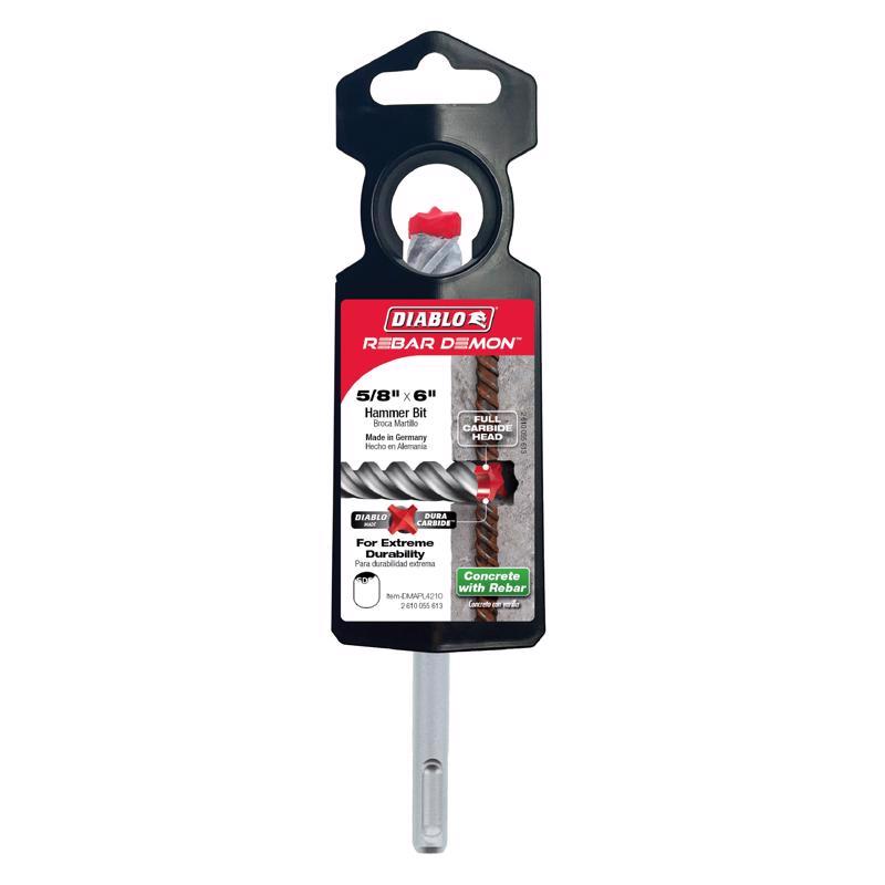 Diablo Rebar Demon 5/8 in. X 6 in. L Carbide Hammer Drill Bit SDS-Plus Shank