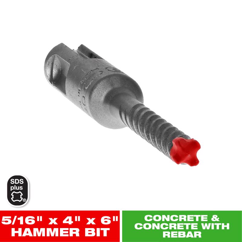Diablo Rebar Demon 5/16 in. X 6 in. L Carbide Hammer Drill Bit SDS-Plus Shank