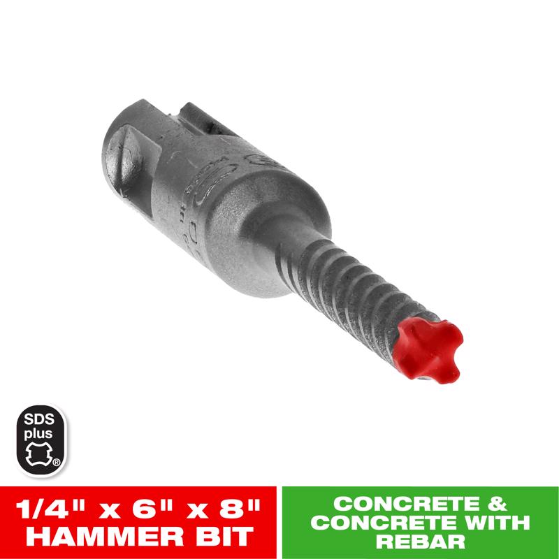 Diablo Rebar Demon 1/4 in. X 8 in. L Carbide Hammer Drill Bit SDS-Plus Shank