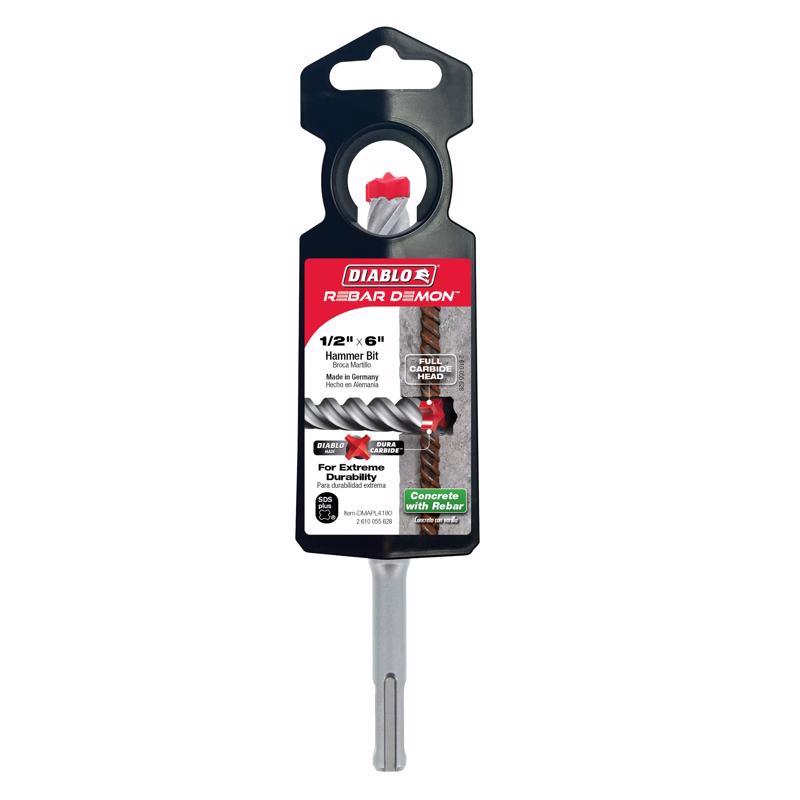 Diablo Rebar Demon 1/2 in. X 6 in. L Carbide Hammer Drill Bit SDS-Plus Shank