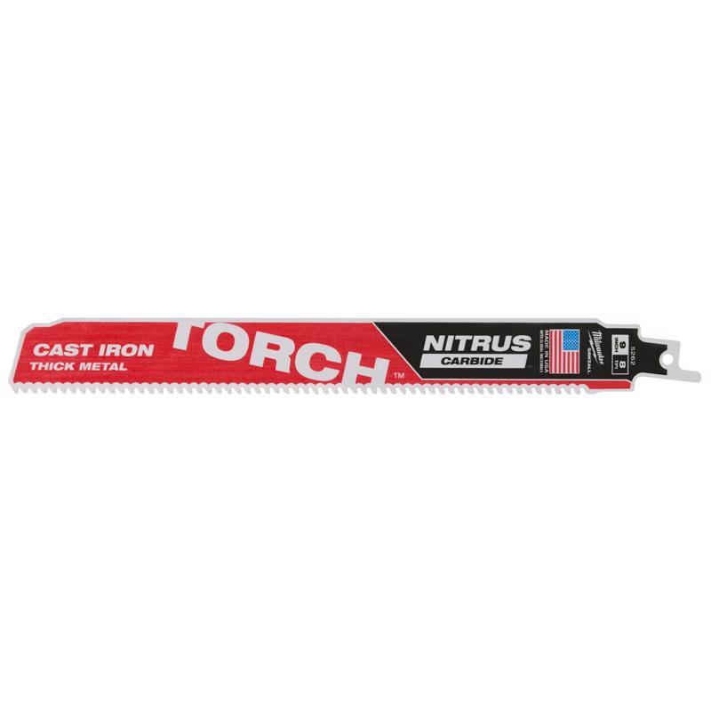 Milwaukee 9 in. Nitrus Carbide Cast Iron Reciprocating Saw Blade 8 TPI