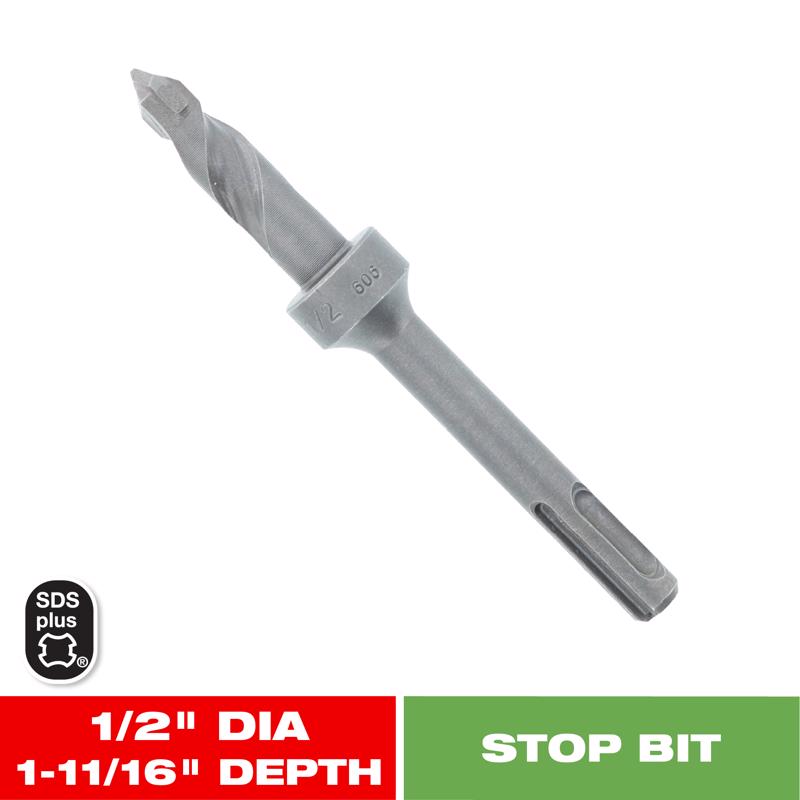 Diablo 1/2 in. Carbide Tipped SDS-Plus Hammer Stop Bit SDS-Plus Shank