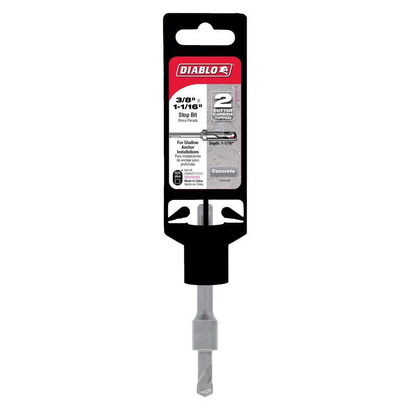 Diablo 3/8 in. Carbide Tipped SDS-Plus Hammer Stop Bit SDS-Plus Shank