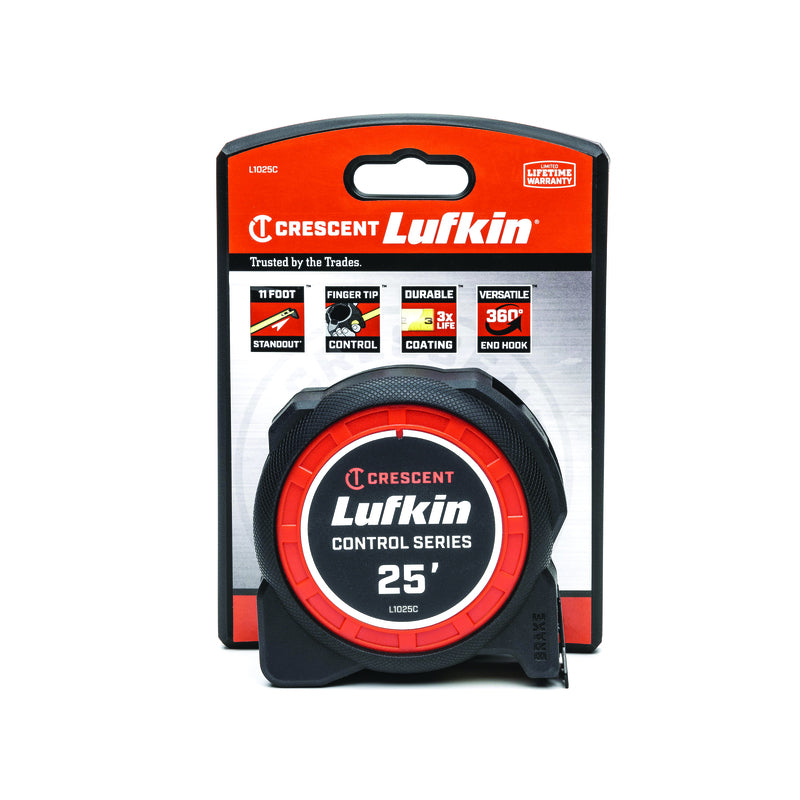 Crescent Lufkin 25 ft. L X 1-3/16 in. W Control Series Tape Measure
