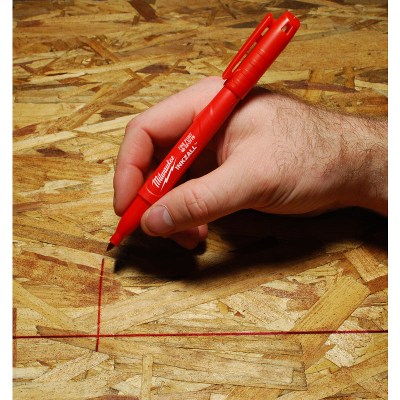 Milwaukee Inkzall Red Fine Tip Jobsite Marker