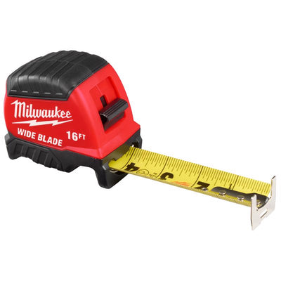 Milwaukee 16 ft. L X 1-5/16 in. W Compact Wide Blade Tape Measure