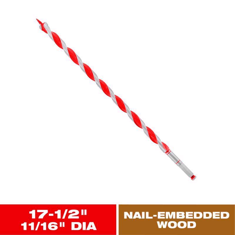 Diablo Dura-Tip 11/16 in. D X 17.5 in. L Auger Bit High Speed Steel
