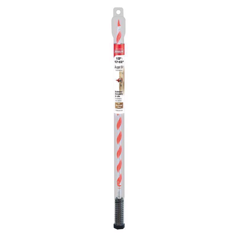 Diablo Dura-Tip 1/2 in. D X 17.5 in. L Auger Bit High Speed Steel