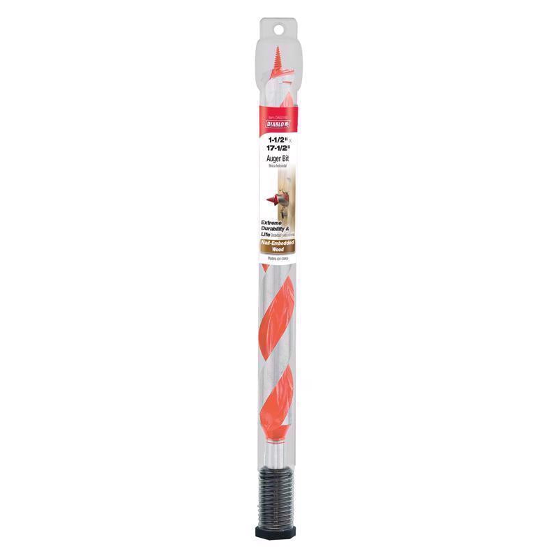 Diablo Dura-Tip 1-1/2 in. D X 17.5 in. L Auger Bit High Speed Steel